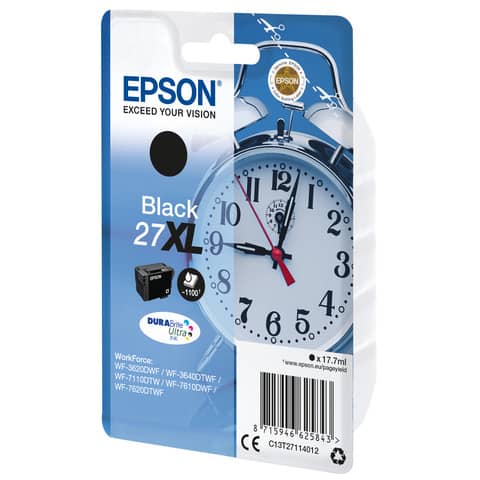 Cartuccia inkjet standard Sveglia 27XL Epson nero C13T27114012